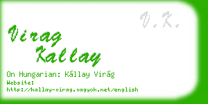 virag kallay business card